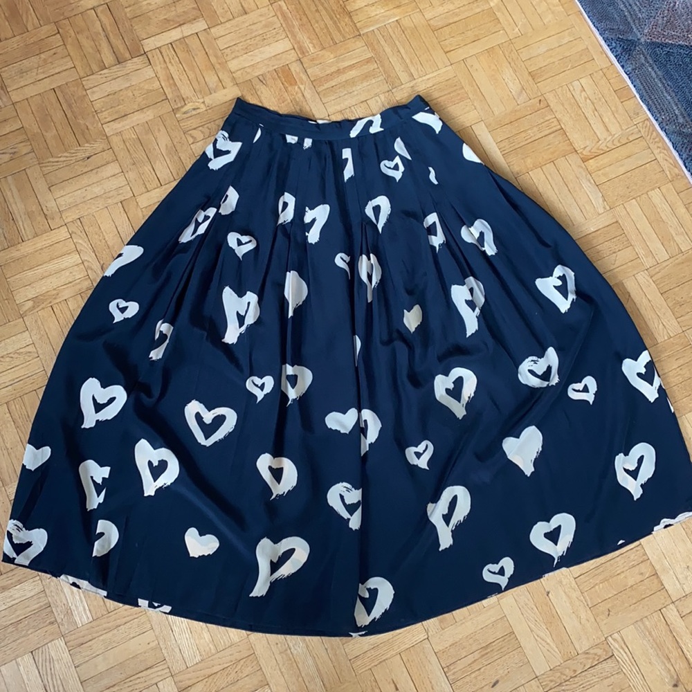 Vintage Hearts Silk Skirt